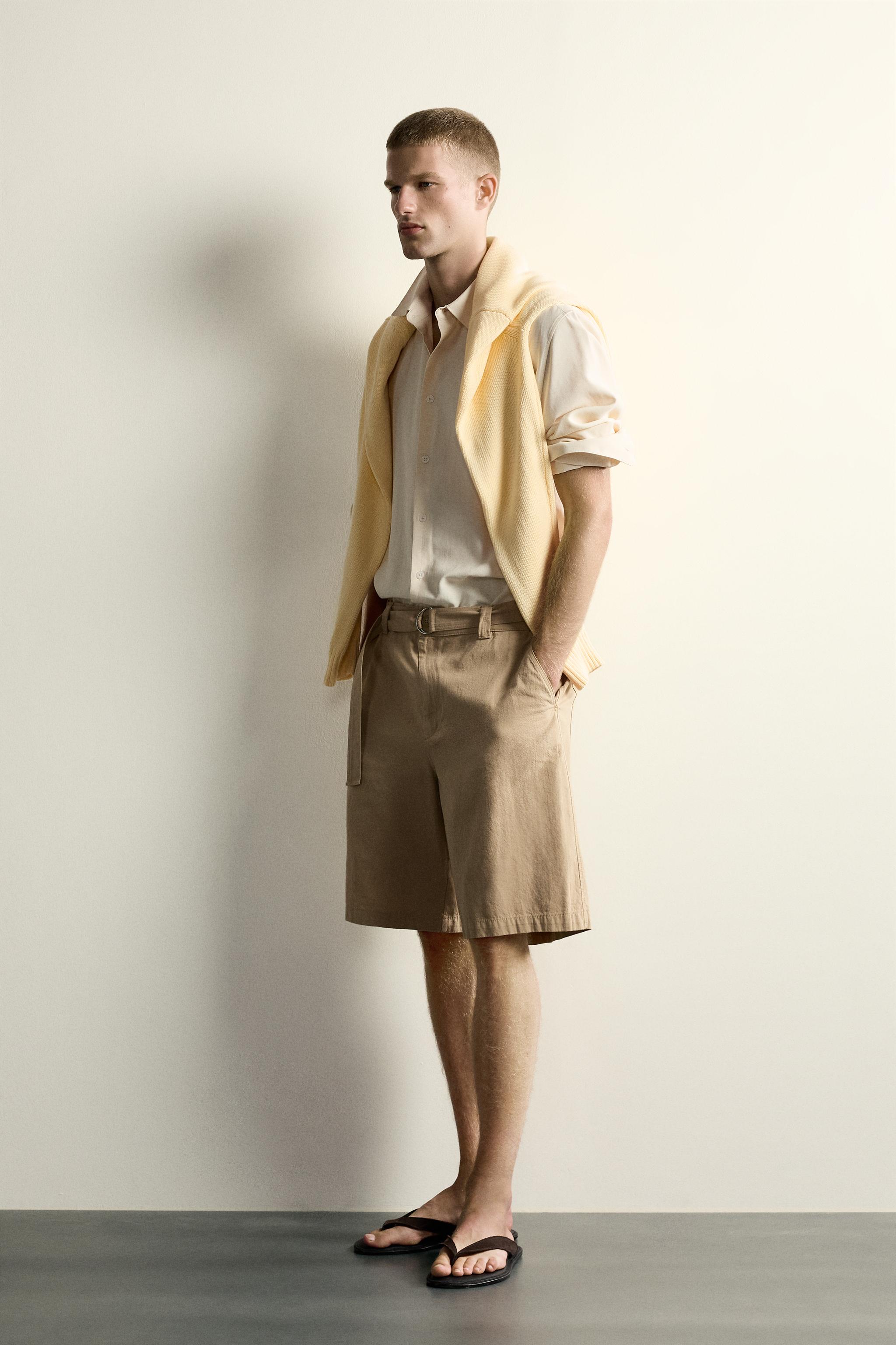 BELTED RELAXED FIT SHORTS